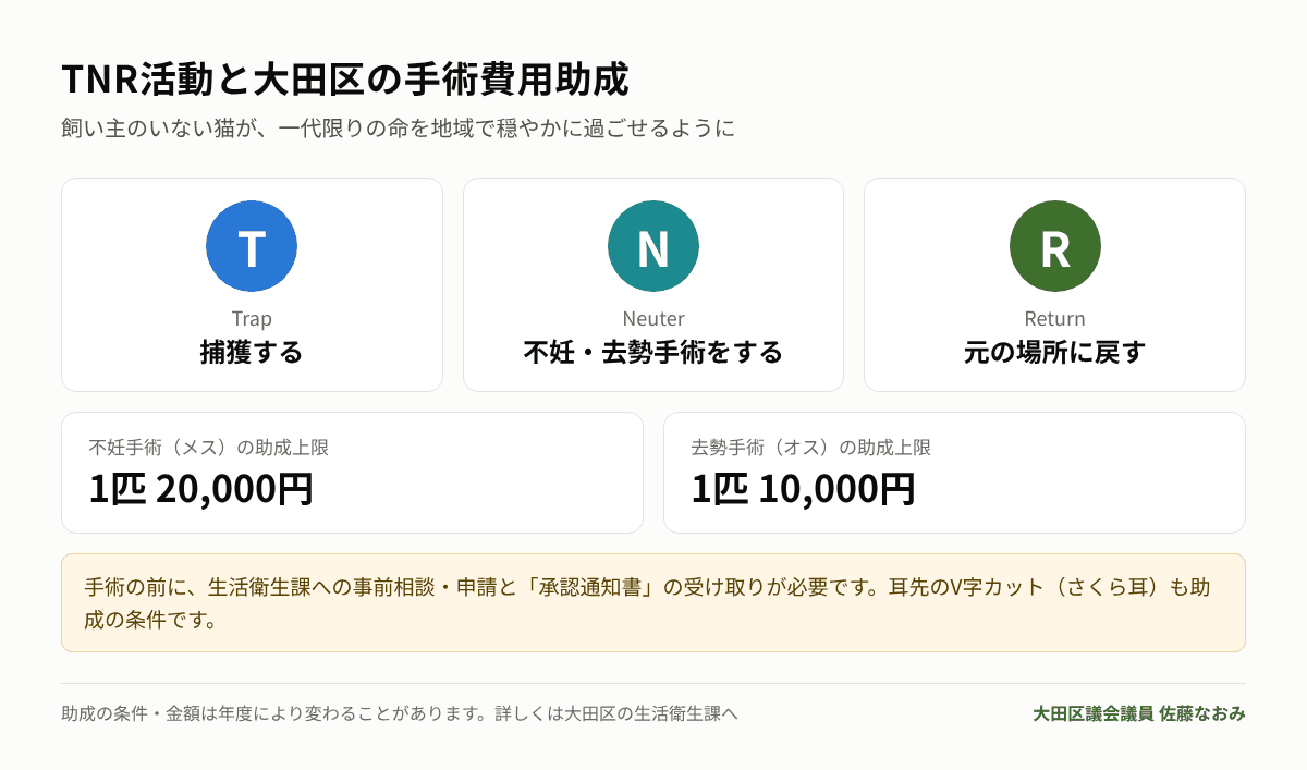 TNR活動と大田区の手術費用助成