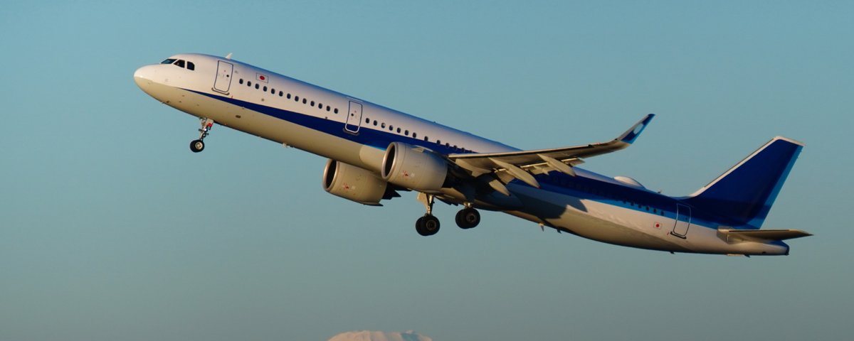 離陸する旅客機